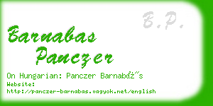 barnabas panczer business card